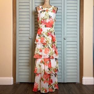 🎉Host Pick🎉 SLNY Tiered Ruffle Halter Maxi Dress